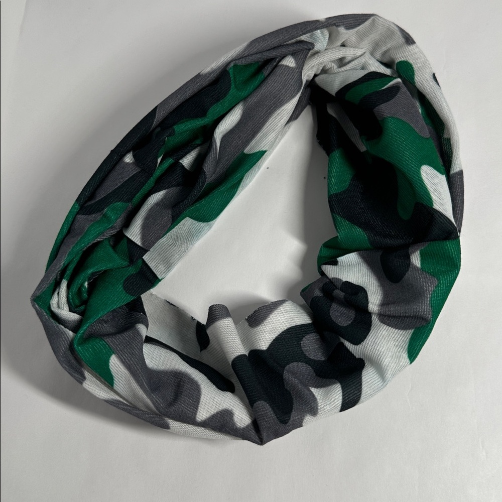 Wide Green Camo Headband - #2063